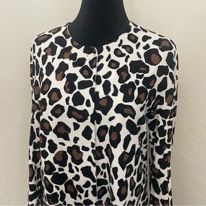 Marc Cain Leopard Print Viscose Duster Coat